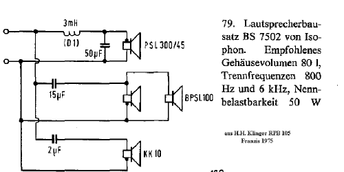 Geschlossene Box BS 7502; Isophon, E. Fritz & (ID = 1482678) Speaker-P