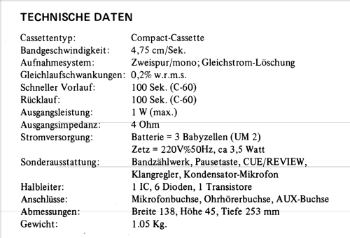 Cassetten Recorder CT-120; ISP KG Dieter Lather (ID = 657695) Sonido-V