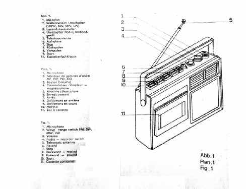 4 Band Radiorecorder RM-407 automatic; ITC Marke (ID = 1595244) Radio