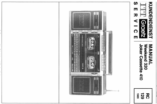 Joker Cassette 410; ITT-Graetz (ID = 487318) Radio