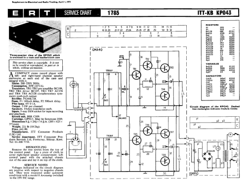 KP043; ITT-KB; Foots Cray, (ID = 2305741) R-Player