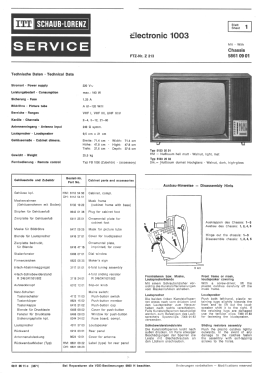 Electronic 1003 Ch= 5861 09 01; ITT Schaub-Lorenz (ID = 3089203) Television