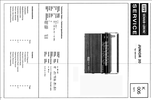 Junior 20 52330307; ITT Schaub-Lorenz (ID = 2478483) Radio