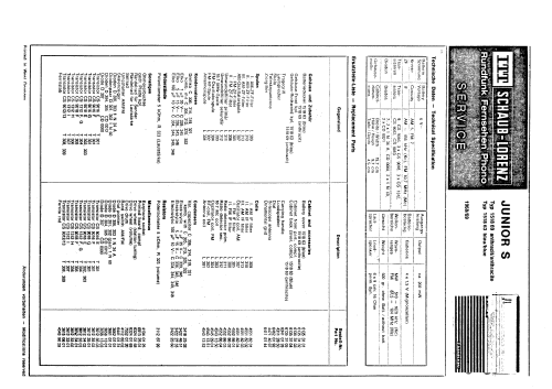 Junior S; ITT Schaub-Lorenz (ID = 96407) Radio