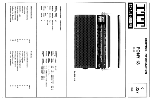 Pony 13; ITT Schaub-Lorenz (ID = 632780) Radio