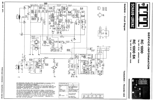 RC1000SK 53312507; ITT Schaub-Lorenz (ID = 131034) Radio