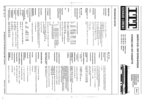 Stereo 5501 HIFI Cassette; ITT Schaub-Lorenz (ID = 513434) Radio