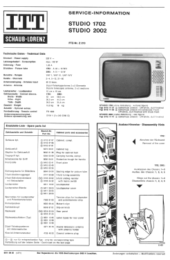 Studio 2002 5112 11 41 Ch= 5861 10 01; ITT Schaub-Lorenz (ID = 3089981) Television