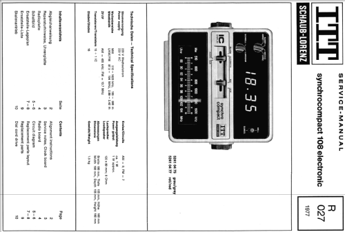 Synchro Compact 108 electronic 52410477 = rot; ITT Schaub-Lorenz (ID = 93905) Radio