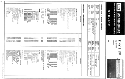 Tiny 3 LW 52130703; ITT Schaub-Lorenz (ID = 68379) Radio