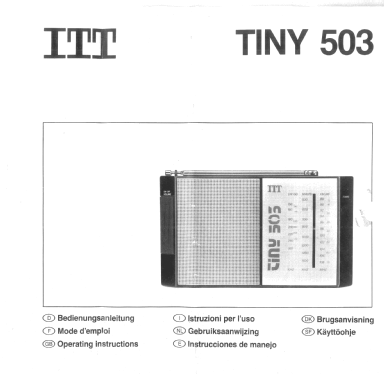 Tiny 503 5510 82 90; ITT Schaub-Lorenz (ID = 3022869) Radio