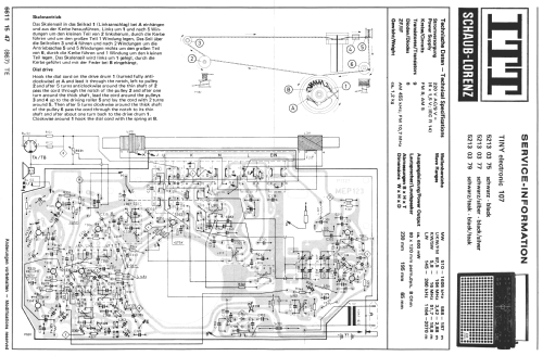 Tiny Electronic 107; ITT Schaub-Lorenz (ID = 843317) Radio