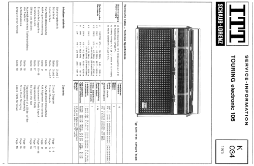 Touring electronic 105 52151465; ITT Schaub-Lorenz (ID = 908275) Radio