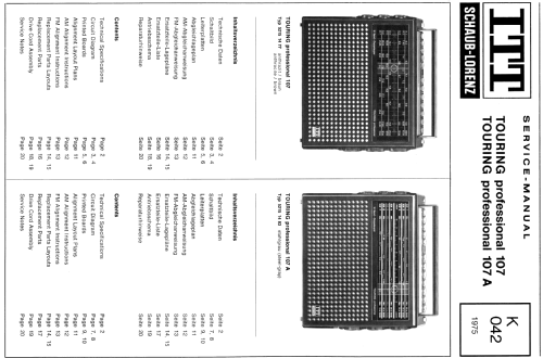 Touring Professional 107 5215 1477; ITT Schaub-Lorenz (ID = 918363) Radio