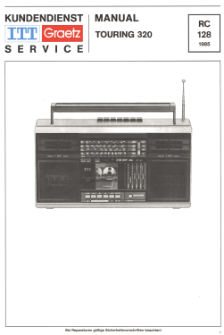 Touring Stereo Cassette 320; ITT Schaub-Lorenz (ID = 2756674) Radio