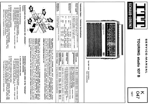 Touring Studio 107B 5251 1489; ITT Schaub-Lorenz (ID = 321418) Radio