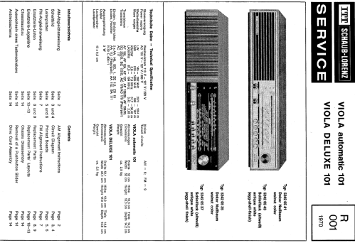 Viola DELUXE 101 in Schleiflack 5242 05 37; ITT Schaub-Lorenz (ID = 91538) Radio