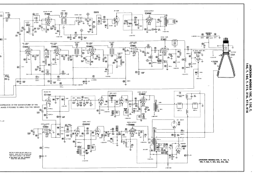 10C Television Jackson Industries, build 1951 ?, 17 schematics ...