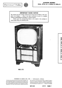 220B; Jackson Industries (ID = 3061735) Television