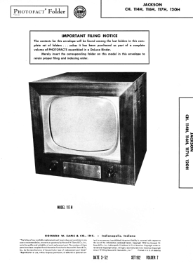 Chassis 114H; Jackson Industries (ID = 3031580) Television