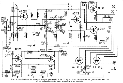 Module Amplificateur-Préamplificateur 6W J27A; Jason France; Paris (ID = 2755530) Ampl/Mixer