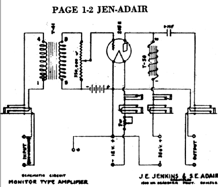 Monitor Amplifier ; Jenkins, J.E., & S.E (ID = 683165) Ampl/Mixer