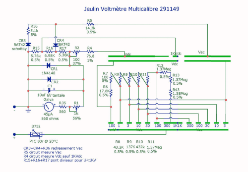 Voltmètre multicalibre 402 REF291149; Jeulin SA; Evreux (ID = 1991515) Equipment