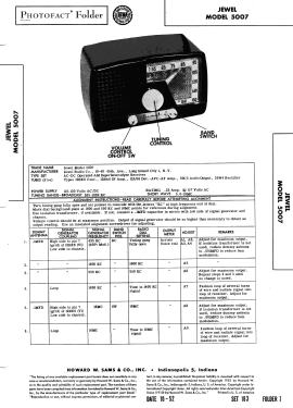 5007 ; Jewel Radio Corp.; (ID = 3100329) Radio