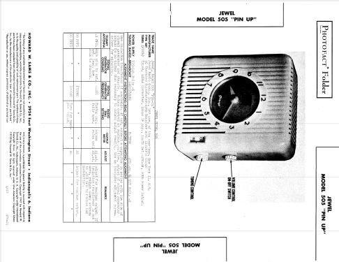 505 Pin-up ; Jewel Radio Corp.; (ID = 831289) Radio