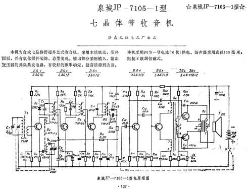 Quan Cheng 泉城 JP-7105-1; Jinan No.3 济南无线... (ID = 817467) Radio