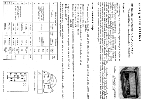 Kolonel 43S; Jiskra, Výrobní (ID = 94281) Radio