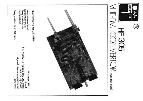 VHF-FM Convertor HF305; Josty kit; Malmø, (ID = 2545894) Kit