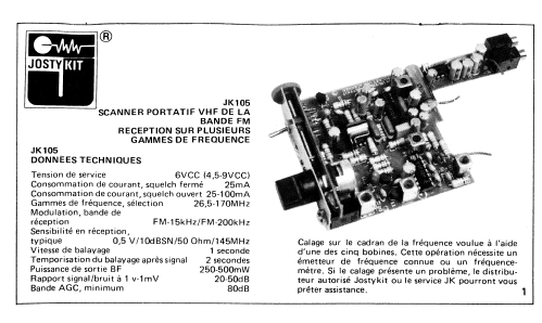 VHF Pocket Scanner JK105; Josty kit; Malmø, (ID = 1898746) Amateur-R