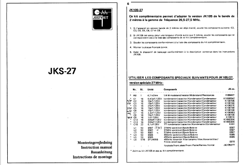 VHF Pocket Scanner JK105; Josty kit; Malmø, (ID = 1898783) Amateur-R