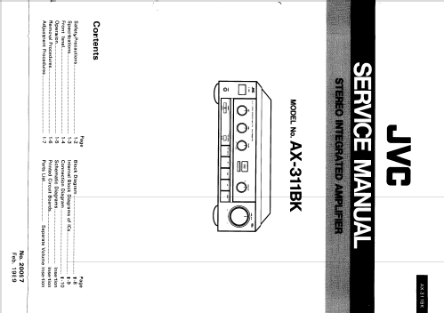 AX-311BK; JVC - Victor Company (ID = 2476598) Ampl/Mixer