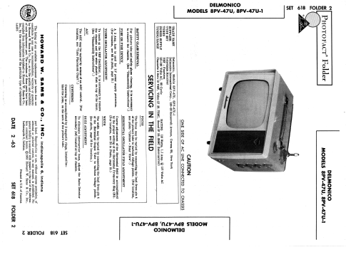 Delmonico Television 8PV-47U; JVC - Victor Company (ID = 2042069) Television