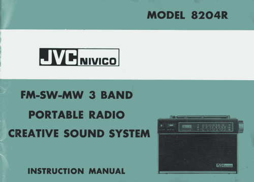 JVC/Nivico FM/SW/MW Portable Radio 8204R; JVC - Victor Company (ID = 2846709) Radio