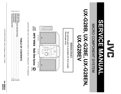 Micro Component System UX-G28; JVC - Victor Company (ID = 2478091) Radio