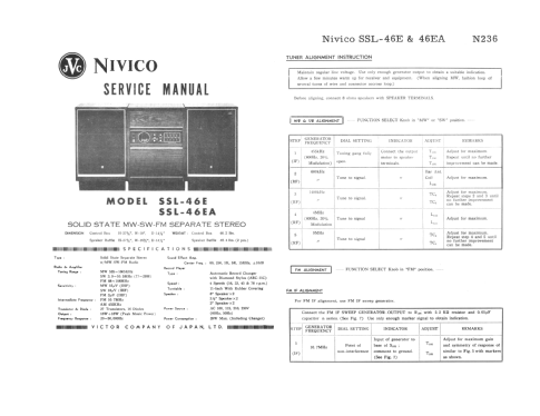 Nivico SSL-46E; JVC - Victor Company (ID = 3100978) Radio