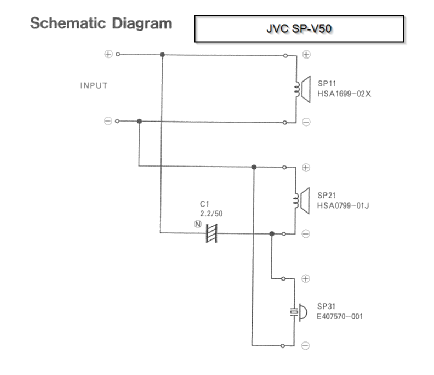 Speaker System SP-V50; JVC - Victor Company (ID = 2316411) Speaker-P