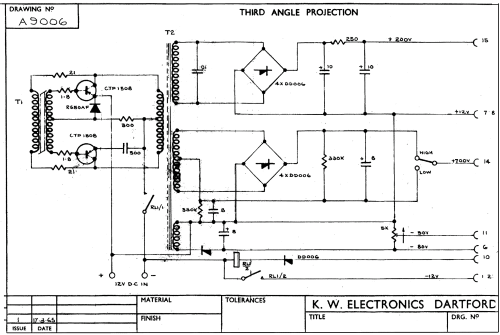 Transceiver KW2000; K.W. Electronics Ltd (ID = 2060973) Amat TRX