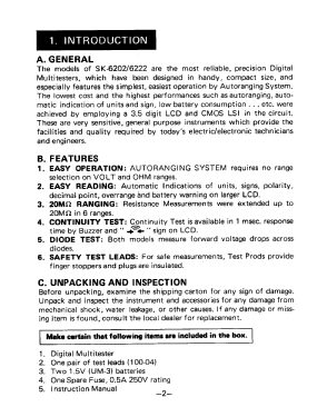 Digital Multitester SK-6202; Kaise Electric Works (ID = 2884082) Equipment