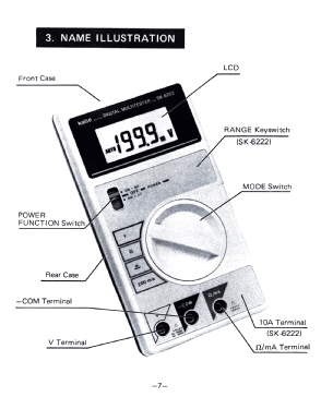 Digital Multitester SK-6202; Kaise Electric Works (ID = 2884087) Equipment