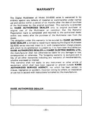 Digital Multitester SK-6202; Kaise Electric Works (ID = 2884100) Equipment