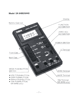 Digital Multitester SK-6440; Kaise Electric Works (ID = 2819249) Equipment