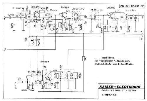 CB-Funk-Heimstation KF9012D; Kaiser Electronic (ID = 2084172) CB-Funk