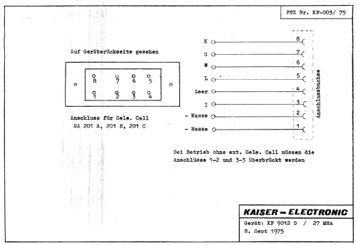CB-Funk-Heimstation KF9012D; Kaiser Electronic (ID = 2084186) Citizen