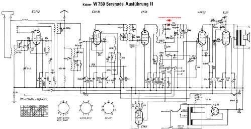 Kaiser-Serenade W750; Kaiser KG, W. bzw. (ID = 1700044) Radio