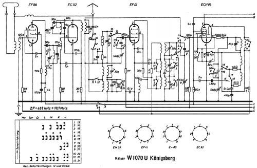 Königsberg W1070U ; Kaiser KG, W. bzw. (ID = 25185) Radio