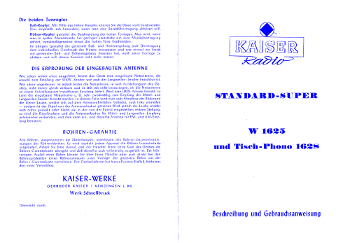 W1625; Kaiser KG, W. bzw. (ID = 2286431) Radio